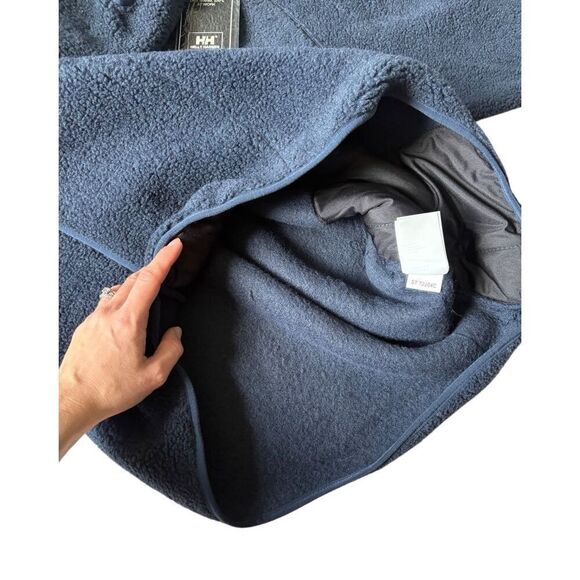 NEW Helly Hansen Men’s Fleece Jacket size L Navy Workwear 1/4 zip - Picture 12 of 14